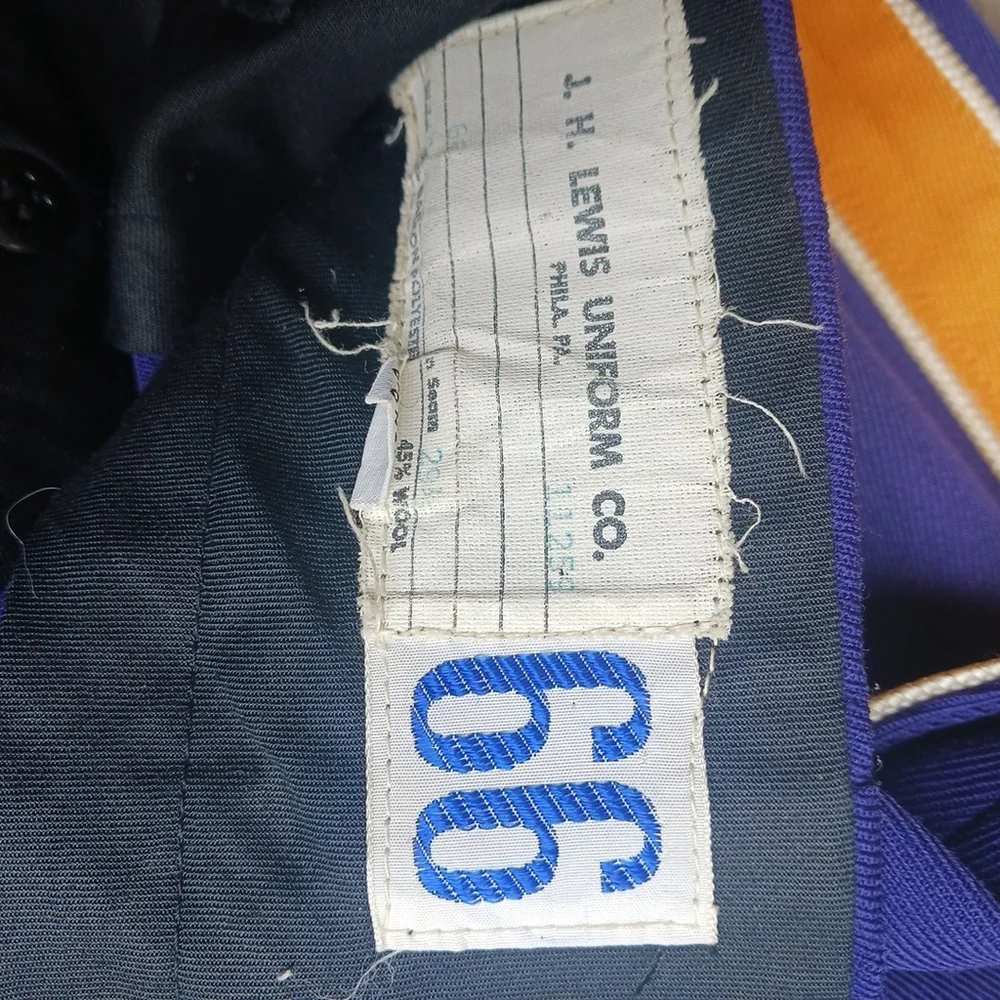 JH Lewis Vintage Marching Band Pants Purple Yellow Stripe XS